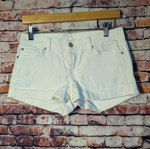 7 For All Mankind white shorts 26